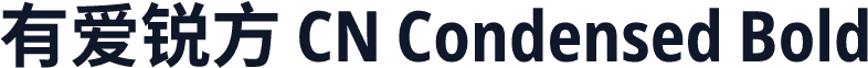 有爱锐方 CN Condensed Bold
