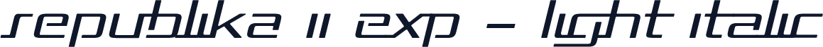 Republika II Exp - Light Italic
