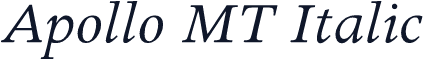 Apollo MT Italic