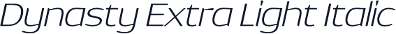 Dynasty Extra Light Italic