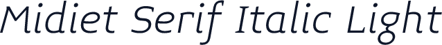 Midiet Serif Italic Light