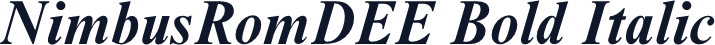 NimbusRomDEE Bold Italic