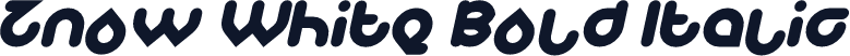Znow White Bold Italic
