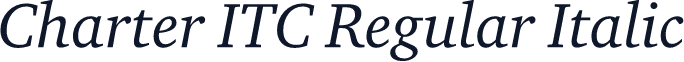 Charter ITC Regular Italic