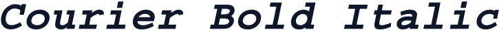 Courier Bold Italic