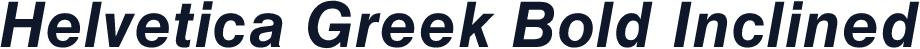 Helvetica Greek Bold Inclined