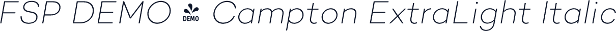 FSP DEMO - Campton ExtraLight Italic