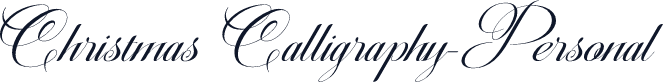 Christmas Calligraphy-Personal