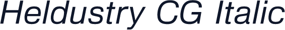 Heldustry CG Italic