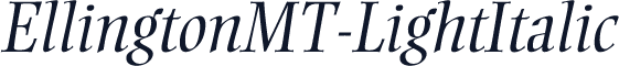 EllingtonMT-LightItalic