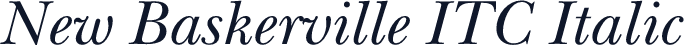 New Baskerville ITC Italic