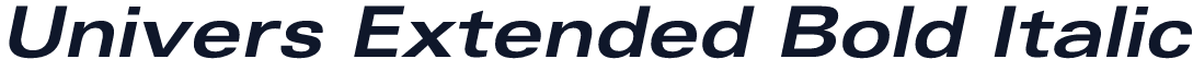 Univers Extended Bold Italic