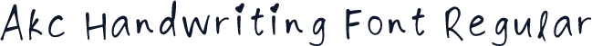 Akc Handwriting Font Regular