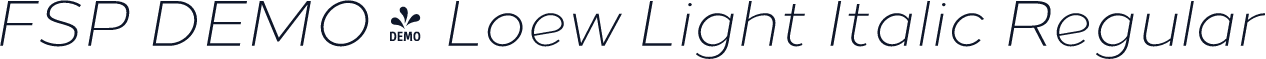FSP DEMO - Loew Light Italic Regular