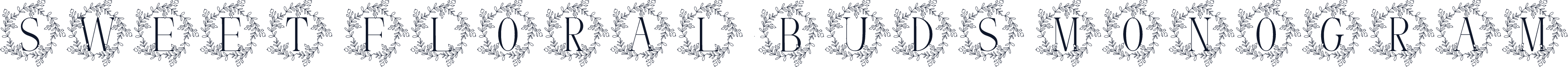 Sweet Floral Buds Monogram