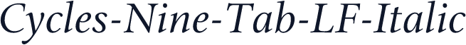 Cycles-Nine-Tab-LF-Italic