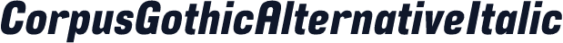 CorpusGothicAlternativeItalic