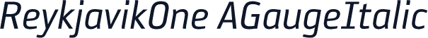 ReykjavikOne AGaugeItalic