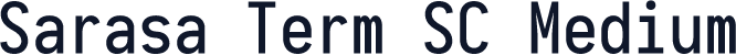 Sarasa Term SC Medium