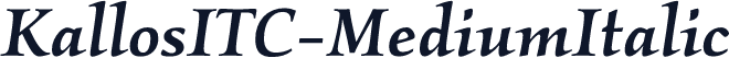 KallosITC-MediumItalic