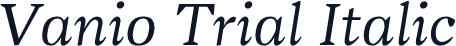 Vanio Trial Italic