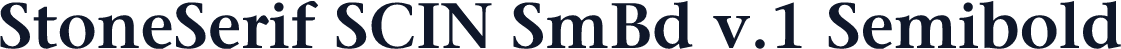 StoneSerif SCIN SmBd v.1 Semibold