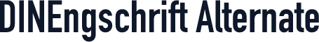 DINEngschrift Alternate