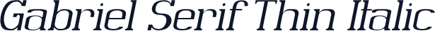 Gabriel Serif Thin Italic