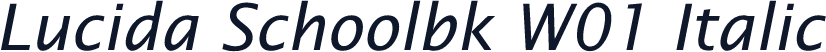 Lucida Schoolbk W01 Italic