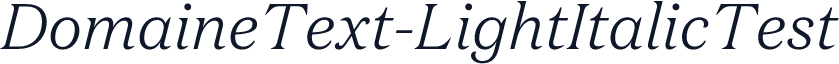 DomaineText-LightItalicTest