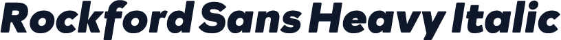 Rockford Sans Heavy Italic