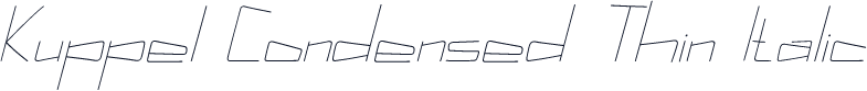 Kuppel Condensed Thin Italic
