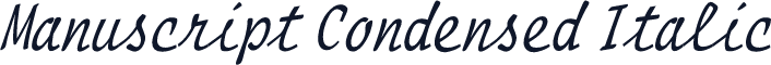 Manuscript Condensed Italic
