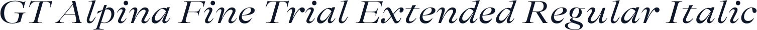 GT Alpina Fine Trial Extended Regular Italic