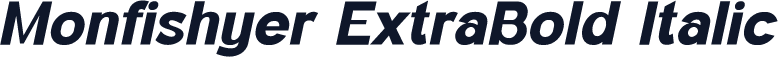 Monfishyer ExtraBold Italic