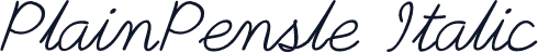 PlainPensle Italic