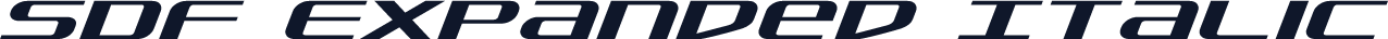 SDF Expanded Italic