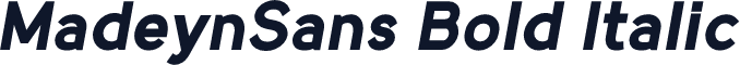 MadeynSans Bold Italic