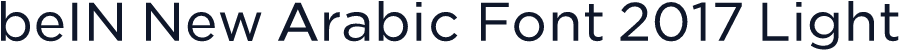beIN New Arabic Font 2017 Light