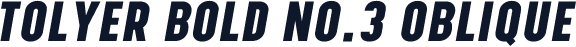 Tolyer Bold no.3 Oblique