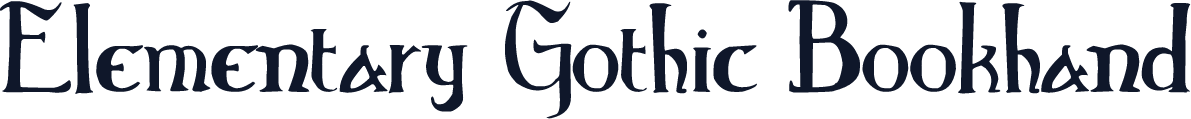 Elementary Gothic Bookhand