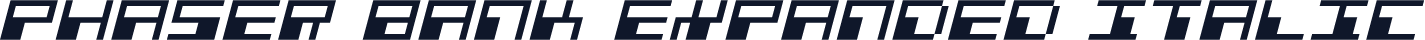 Phaser Bank Expanded Italic