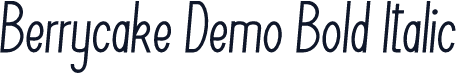Berrycake Demo Bold Italic