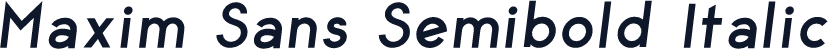 Maxim Sans Semibold Italic