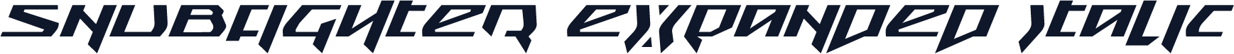 Snubfighter Expanded Italic