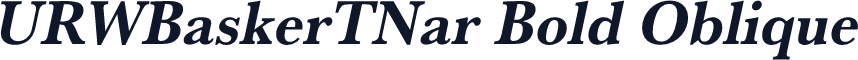 URWBaskerTNar Bold Oblique