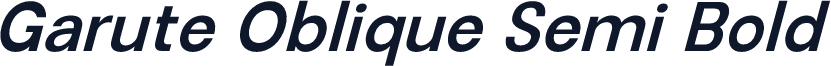 Garute Oblique Semi Bold
