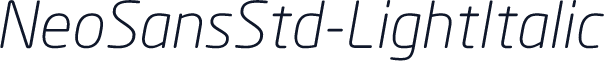 NeoSansStd-LightItalic