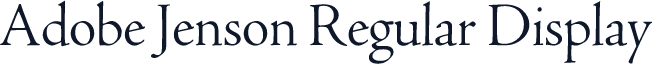 Adobe Jenson Regular Display