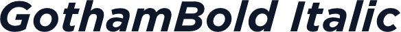 GothamBold Italic